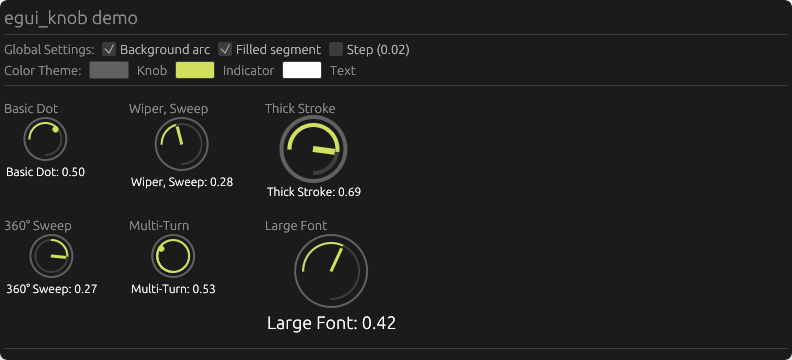 Knob Widget Screenshot