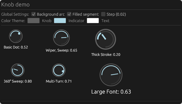 Knob Widget Screenshot