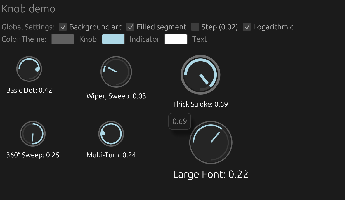 Knob Widget Screenshot